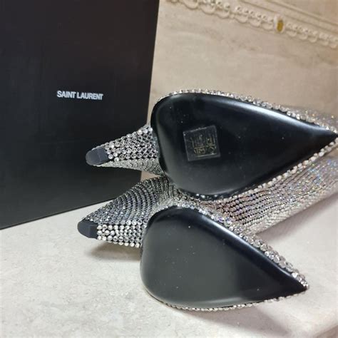 ysl swarovski crystal shoes|SAINT LAURENT Niki Swarovski Crystal.